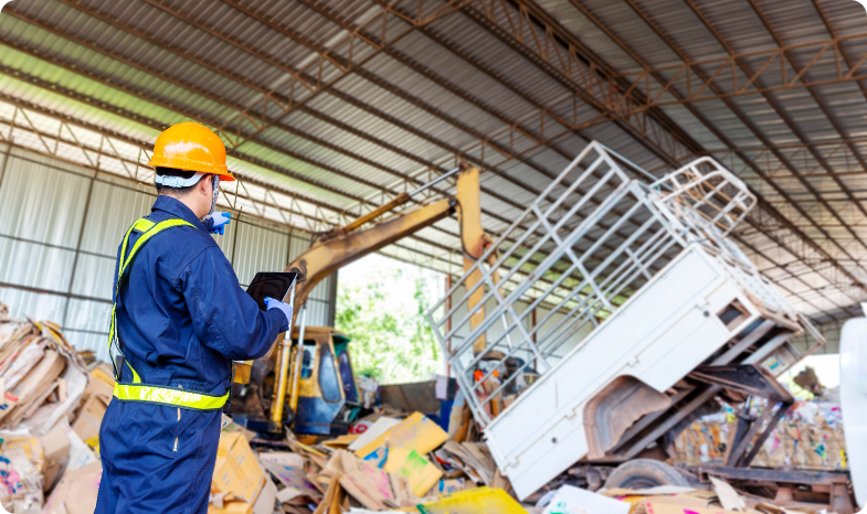 Waste management plant protected by waster management fire safety solutions